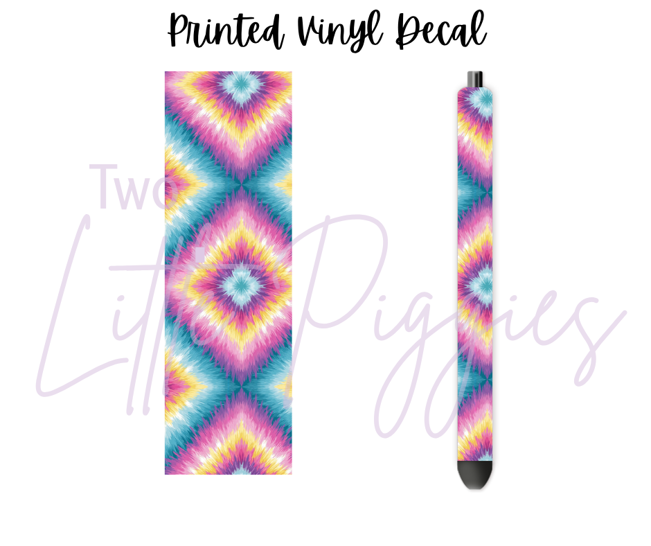Printed Vinyl - Diamond Tie Dye