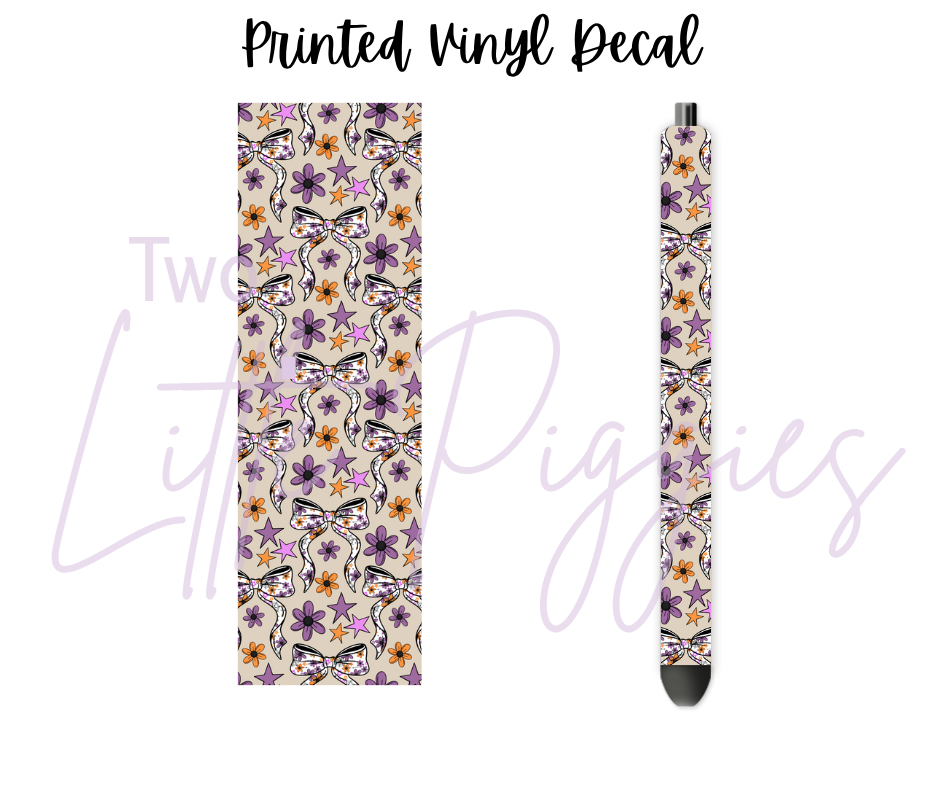 Printed Vinyl - Halloween Coquette Bow