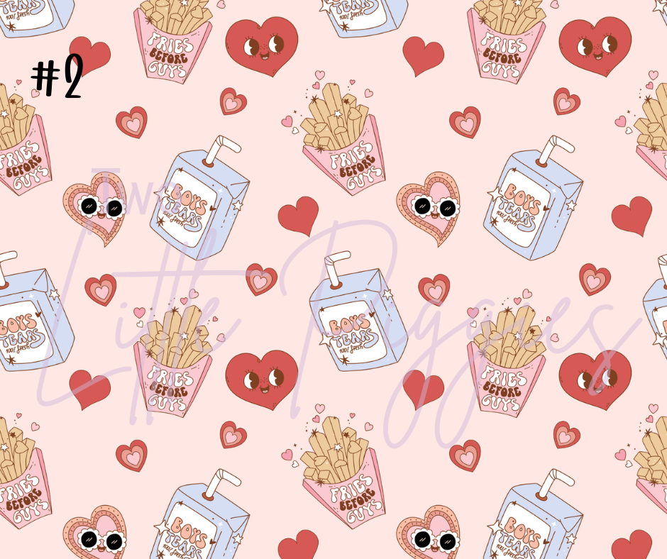 Printed Vinyl - Valentine - Fries Before Guys