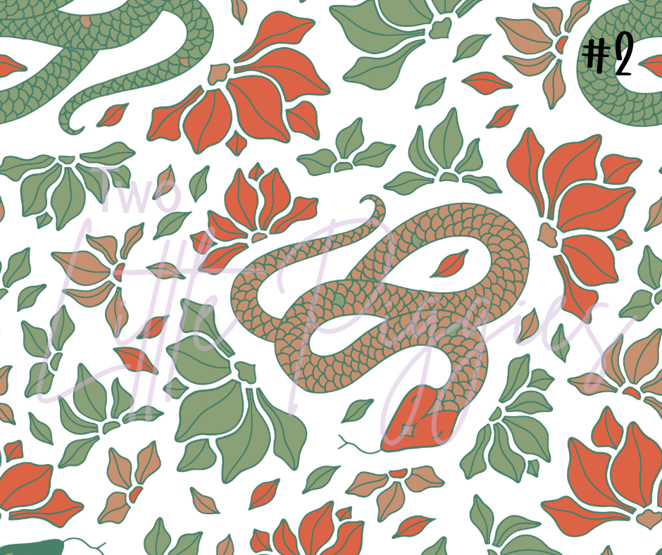 Printed Vinyl - Snake and Suns