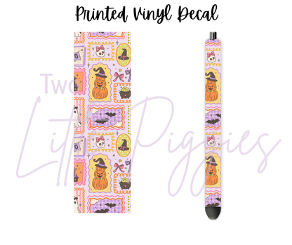 Printed Vinyl - Halloween Frames Pastel