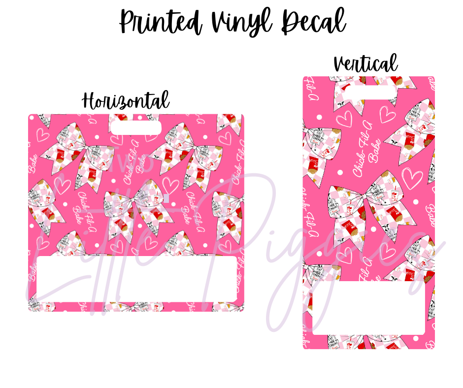 Printed Vinyl - Chic Fil A Bow