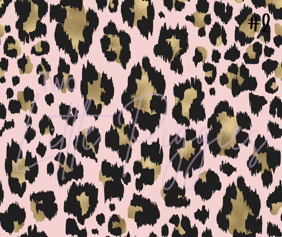 Printed Vinyl - Blush and Gold Leopard