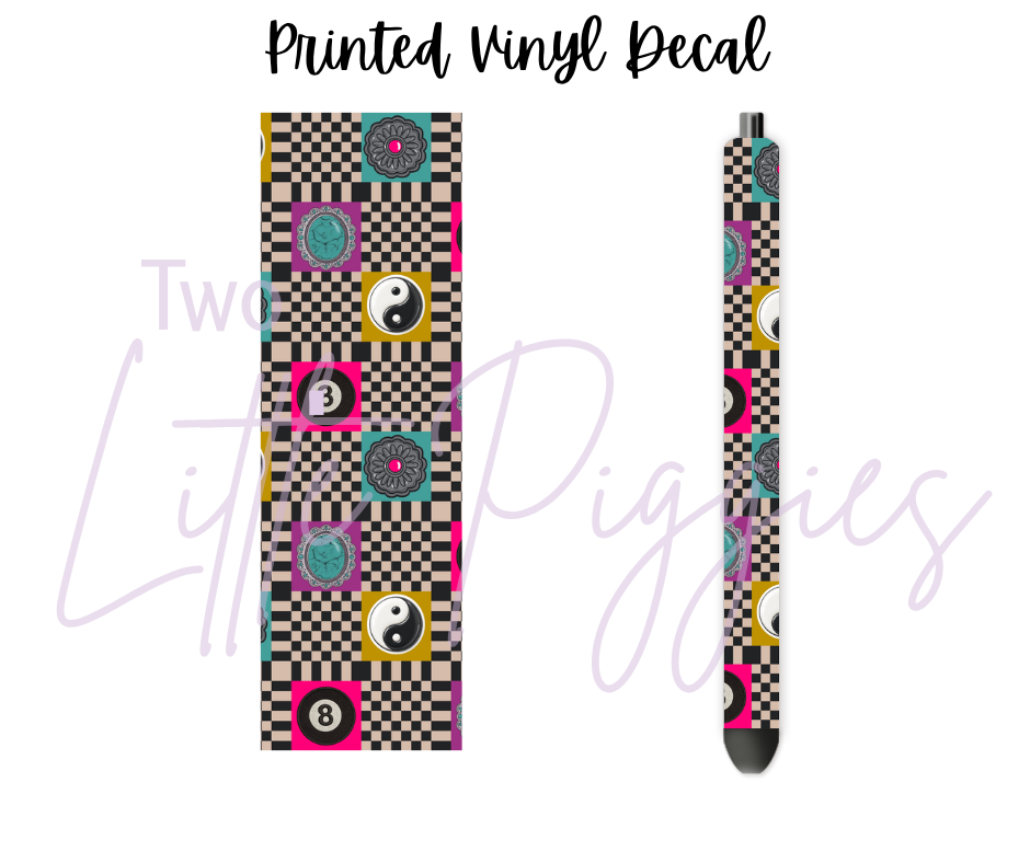 Printed Vinyl - Turquoise Grunge