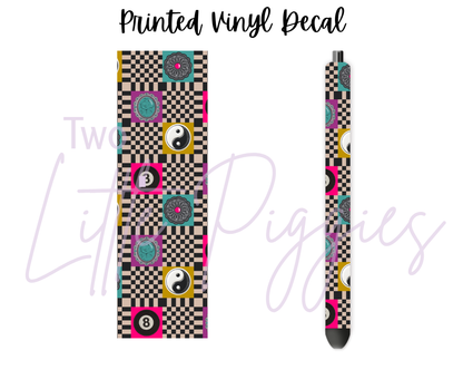 Printed Vinyl - Turquoise Grunge