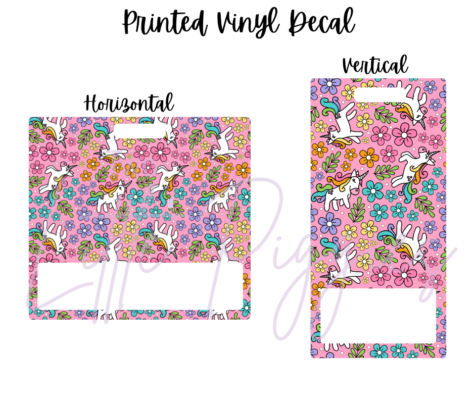 Printed Vinyl - Unicorns and Flowers