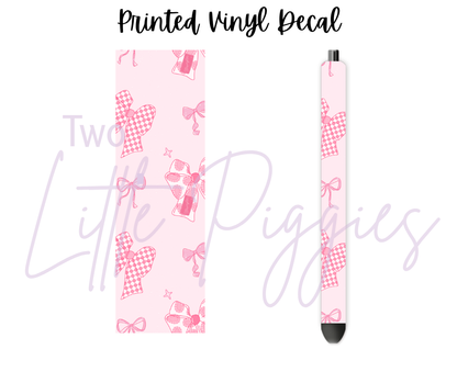 Printed Vinyl - Pink Western Bows