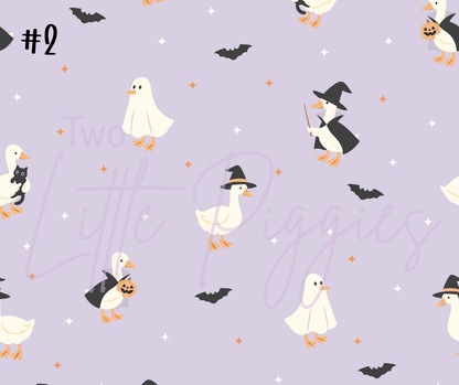 Printed Vinyl - Halloween Spooky Goose - Purple and Orange