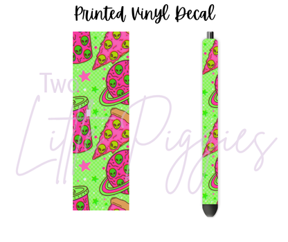 Printed Vinyl - Neon Pizza Alien