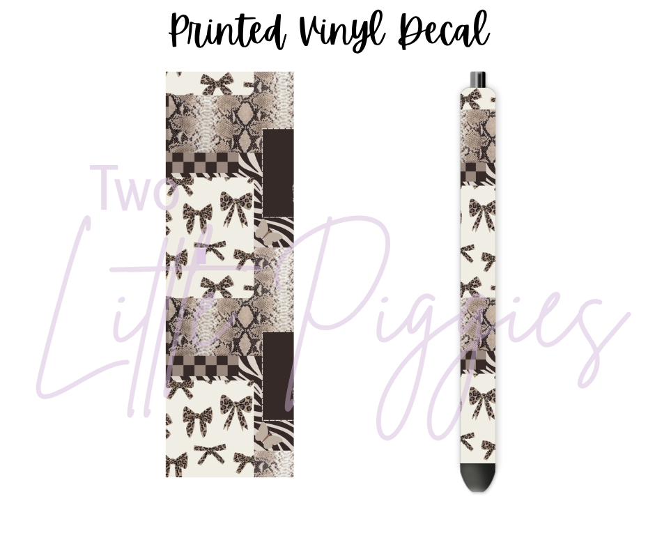 Printed Vinyl - Snake, Leopard, and Bows