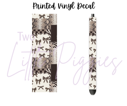 Printed Vinyl - Snake, Leopard, and Bows