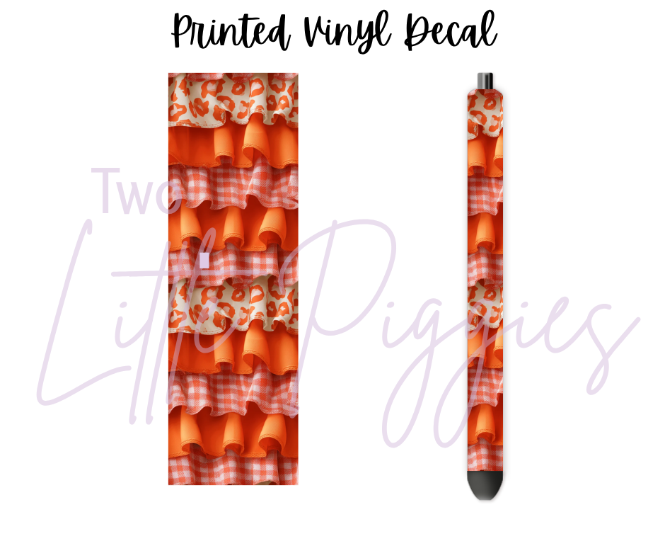 Printed Vinyl - Orange Ruffle