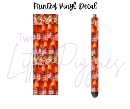 Printed Vinyl - Orange Ruffle