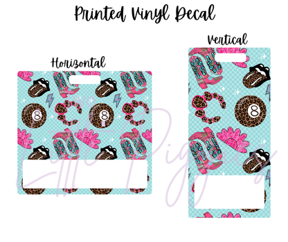 Printed Vinyl - Western Leopard 8 Ball