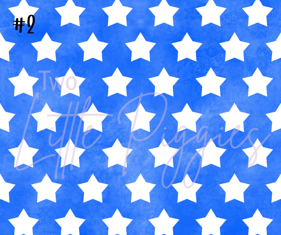Printed Vinyl - 4th of July - Stars and Bows