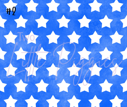 Printed Vinyl - 4th of July - Stars and Bows