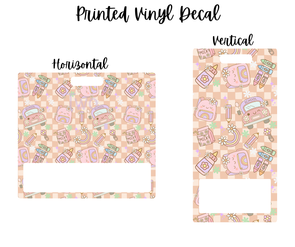 Printed Vinyl - Back to School - Checkered