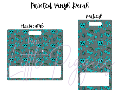Printed Vinyl - Western Teal Crackle