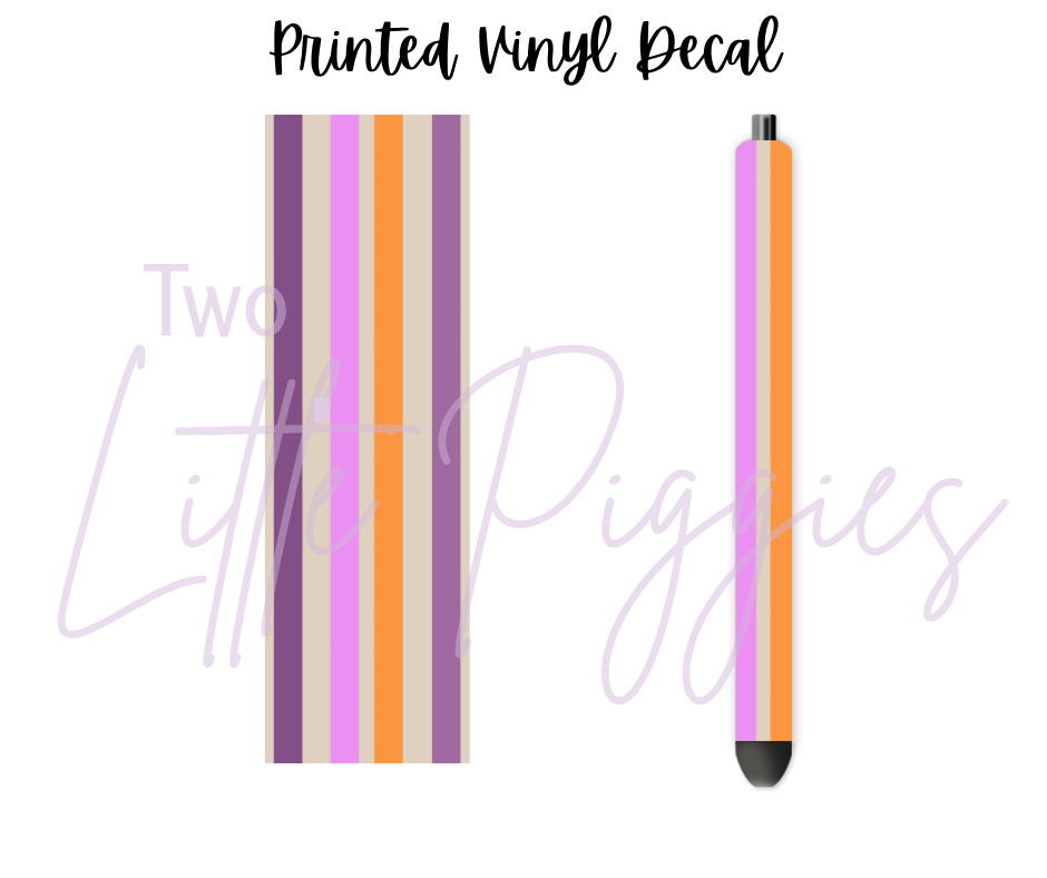 Printed Vinyl - Halloween Stripes