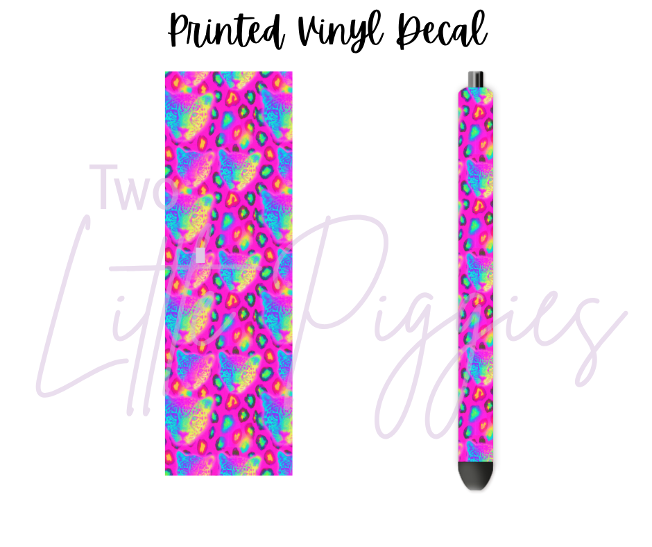 Printed Vinyl - Colorful Neon Leopard