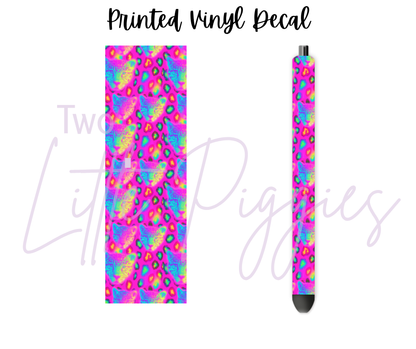 Printed Vinyl - Colorful Neon Leopard