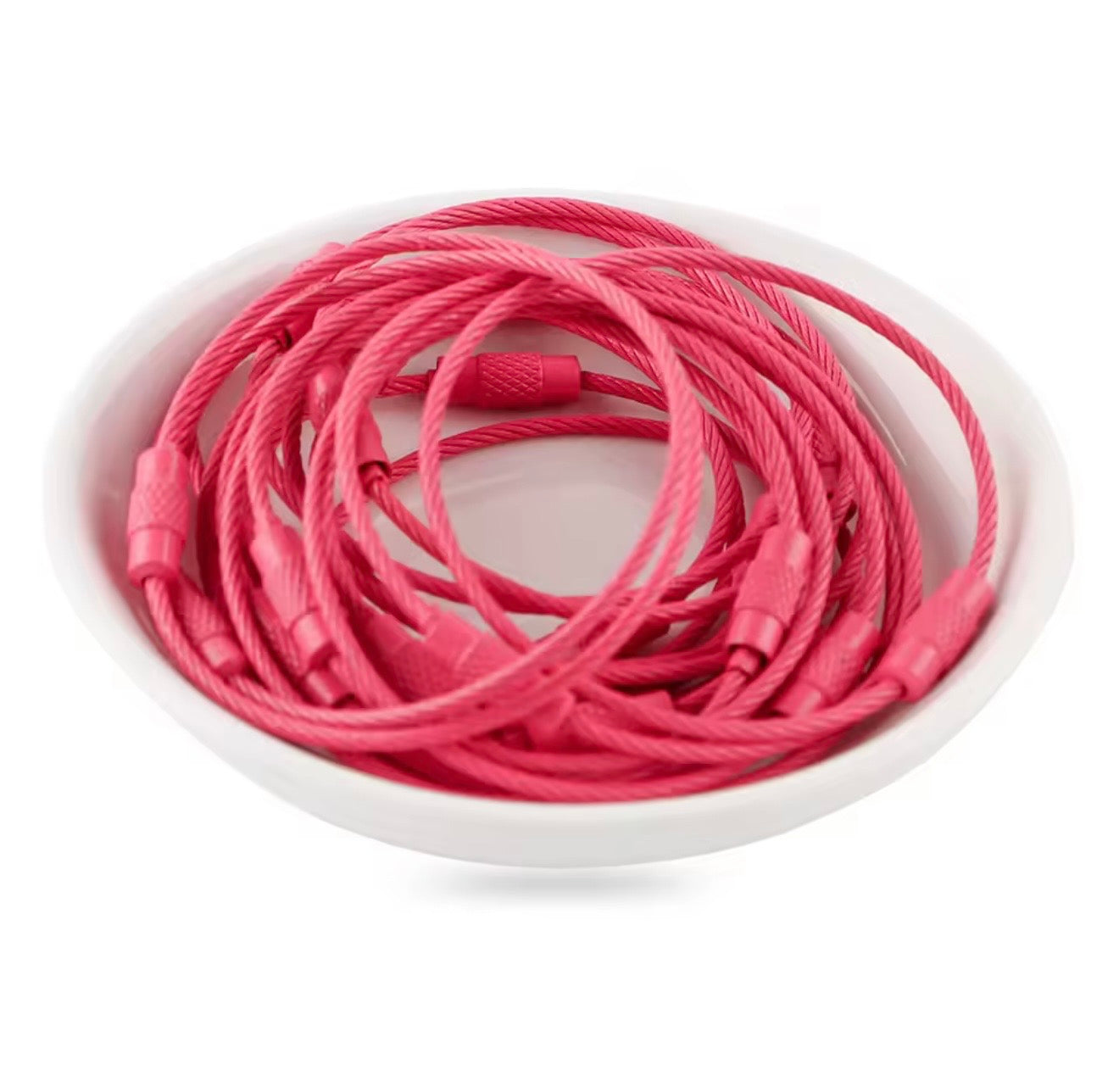 Keychain Cable Loop with with Screw Lock (3 pc)