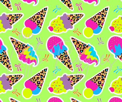 Printed Vinyl - Neon Ice Cream