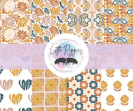 Printed Vinyl - Autumn Groovy Bloom