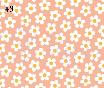 Printed Vinyl - Checkers and Flowers