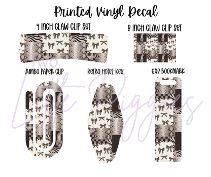 Printed Vinyl - Snake, Leopard, and Bows