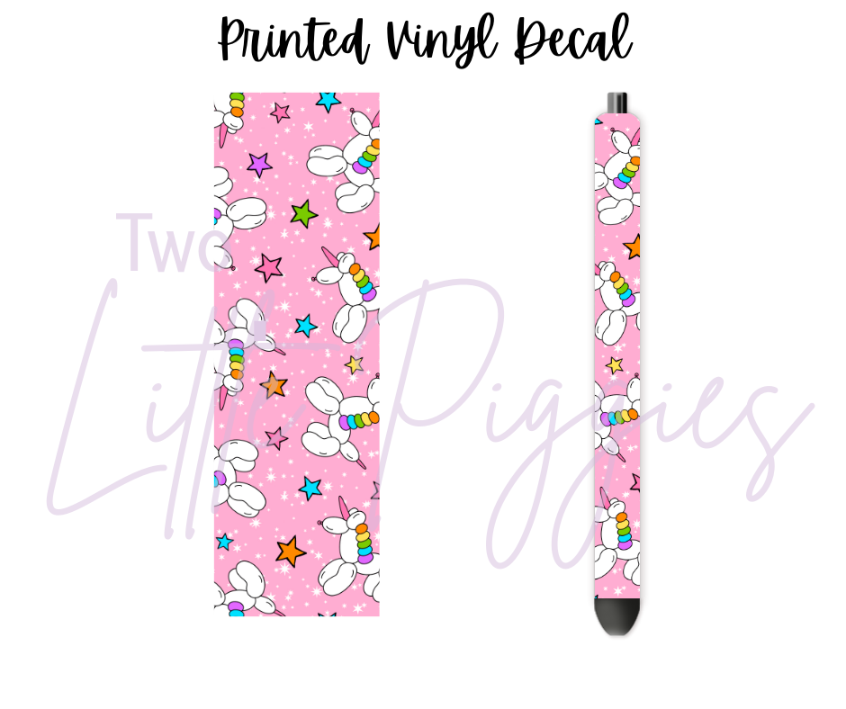 Printed Vinyl - Unicorn Balloon Dog