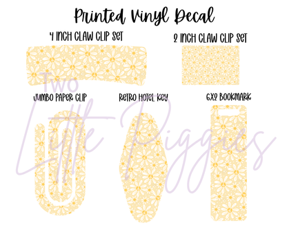 Printed Vinyl - Peace Flowers