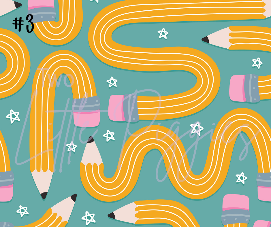 Printed Vinyl - Back to School - Retro School