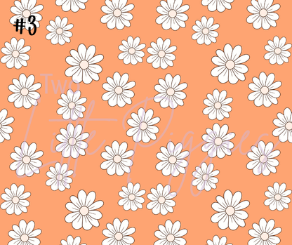 Printed Vinyl - Boho Orange and Pink