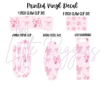 Printed Vinyl - Pink Western Bows