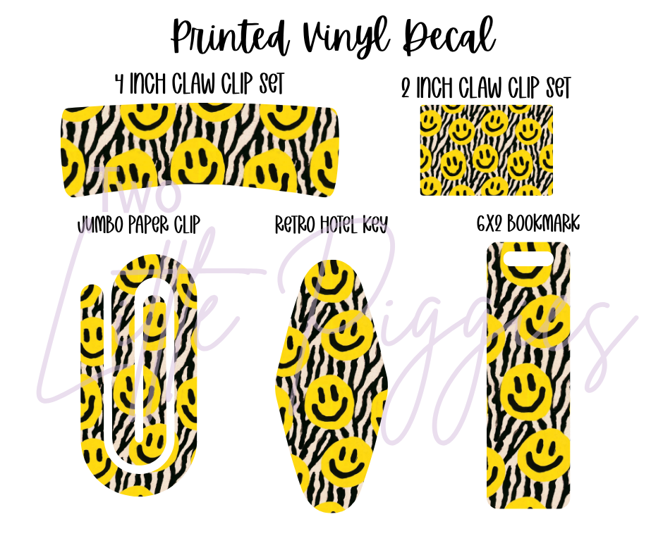 Printed Vinyl - Smiley Zebra Print