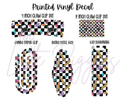 Printed Vinyl - Checkered School