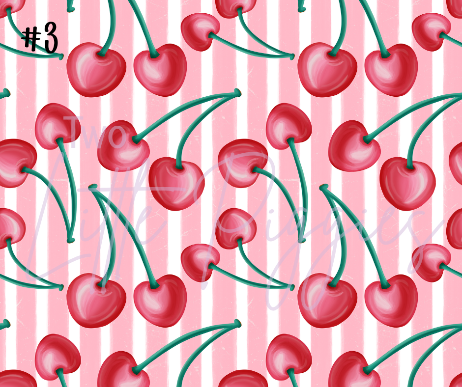 Printed Vinyl - Striped Fruit