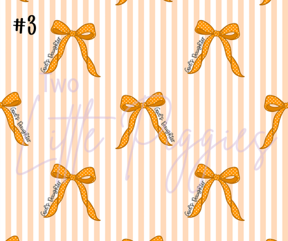 Printed Vinyl - God's Daughter Bows