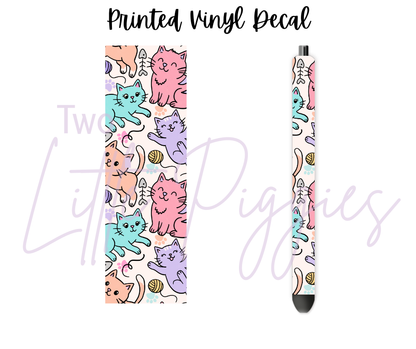 Printed Vinyl - Playful Kitty