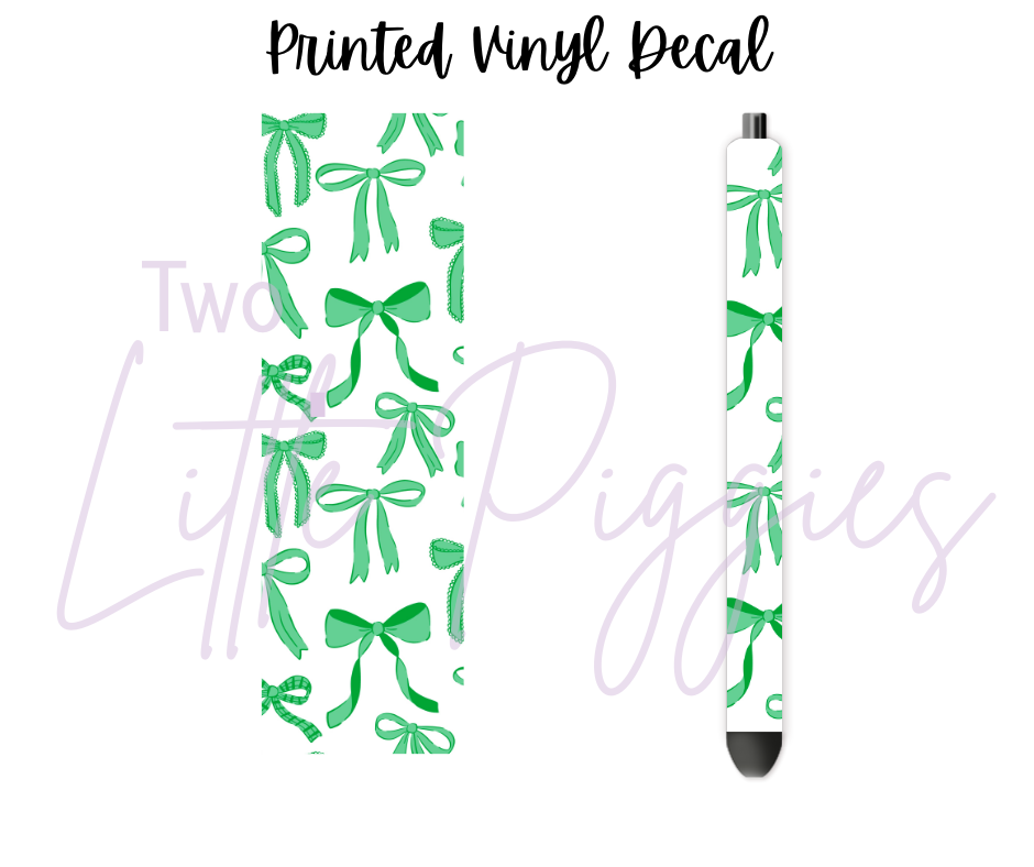Printed Vinyl - St Patrick's Day Bows