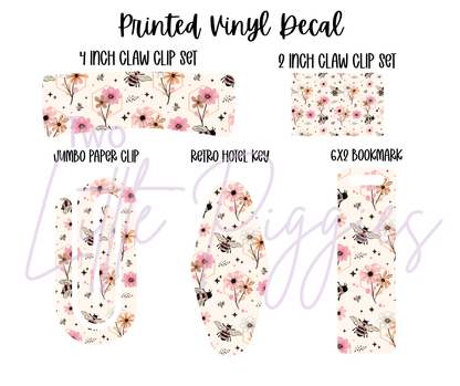 Printed Vinyl - Floral Honeycomb