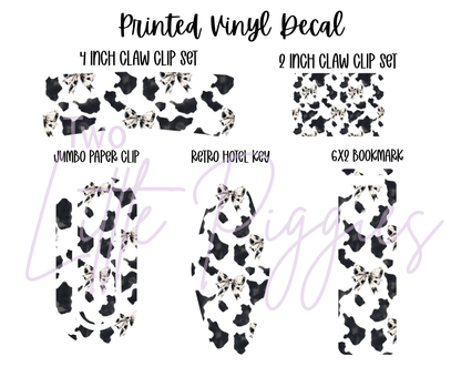 Printed Vinyl - Cow Print and Bows