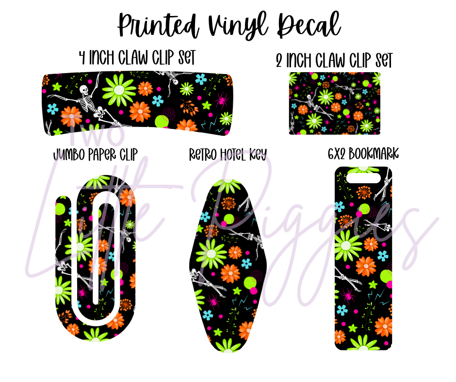 Printed Vinyl - Neon Skelli