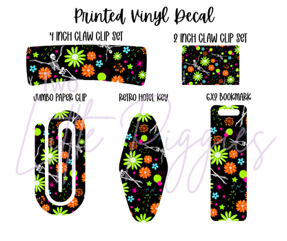 Printed Vinyl - Neon Skelli