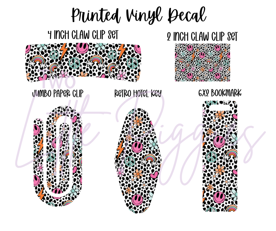 Printed Vinyl - Retro Dalmatian Smiley