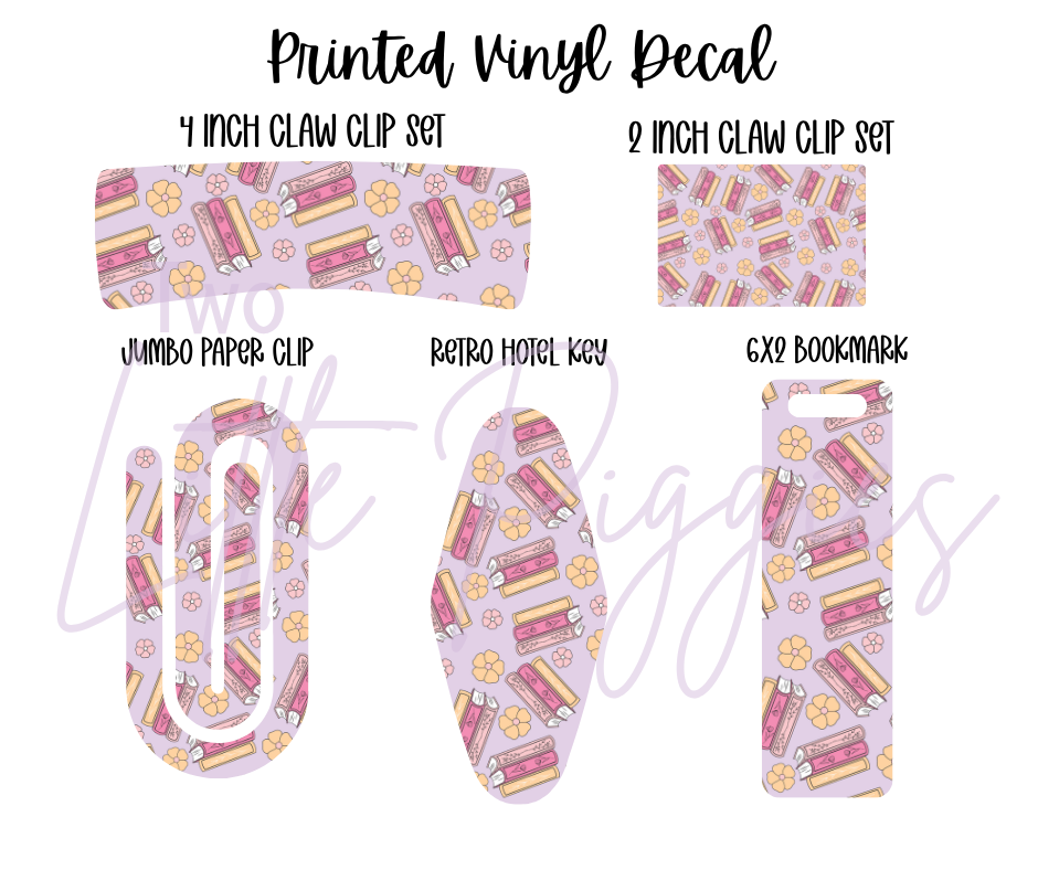 Printed Vinyl - Floral Bookstack