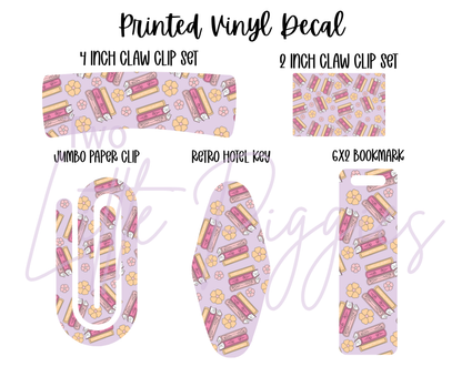Printed Vinyl - Floral Bookstack