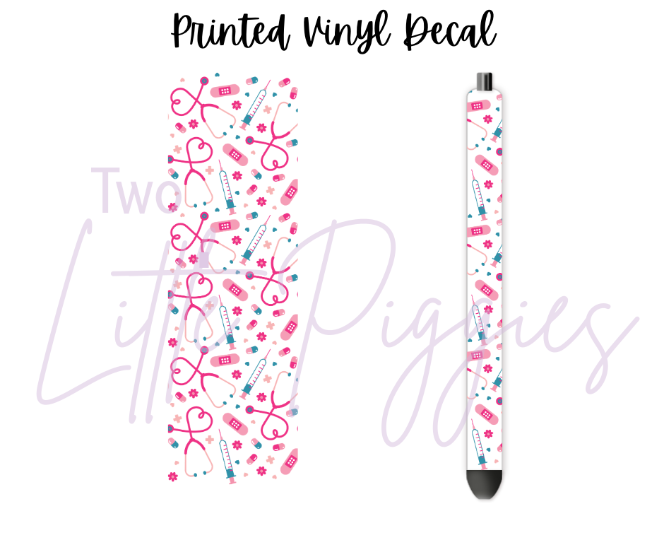 Printed Vinyl - Girly Nurse