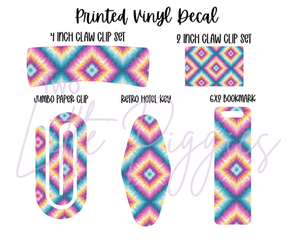 Printed Vinyl - Diamond Tie Dye